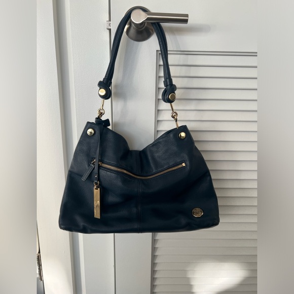 Vince Camuto | Bags | Authentic Vince Camuto Genuine Leather Navy Blue ...